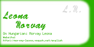 leona morvay business card